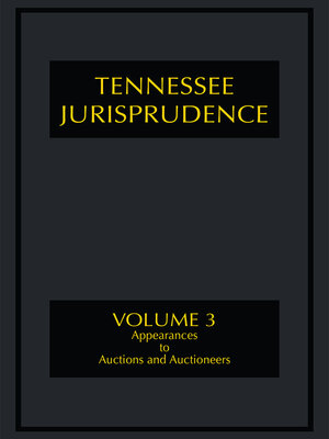 cover image of Tennessee Jurisprudence